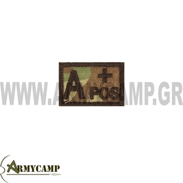 Blood type patch multicam ΟΜΑΔΕΣ ΑΙΜΑΤΟΣ ΠΑΝΙΝΕΣ MULTICAM ΜΕ VELCRO ΔΙΑΣΤΑΣΕΙΣ 4 x 3 εκ.